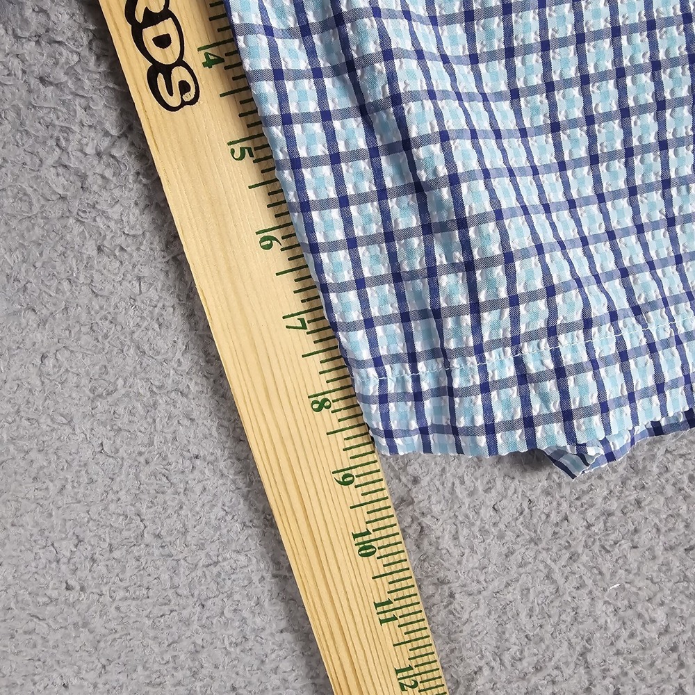 Peter‎ Millar Crown Sport Golf Shorts Mens 36 Blue Check Performance Stretch - Picture 10 of 11
